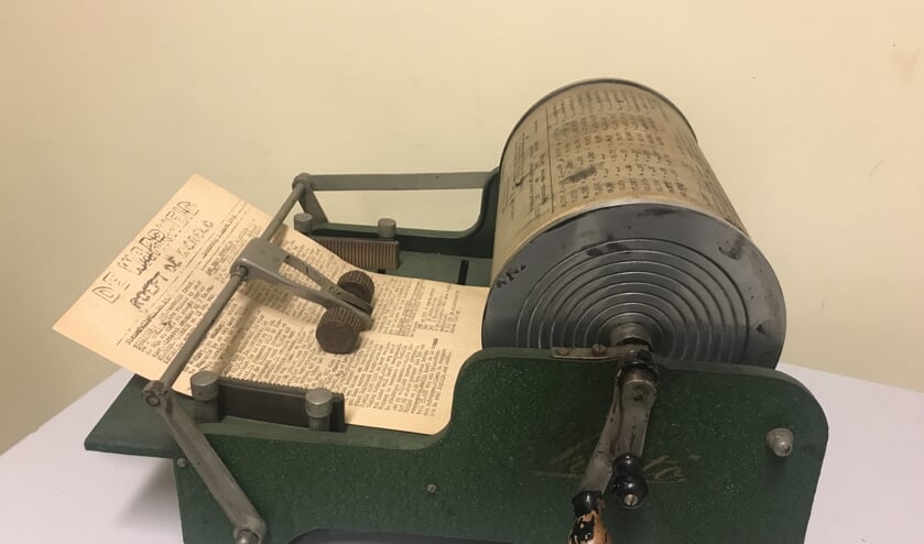 Hiermee drukte men illegale bladen. Foto: PR