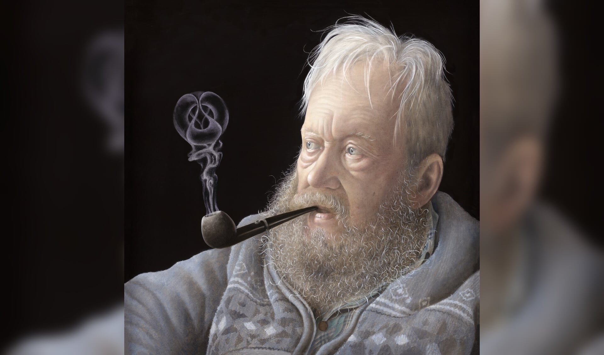 Het portret 'Opa' van schilderes Amy Verhoeff en tientallen andere portretten zijn nog te zien op www.goodlookingruurlo.nl. Foto: PR.