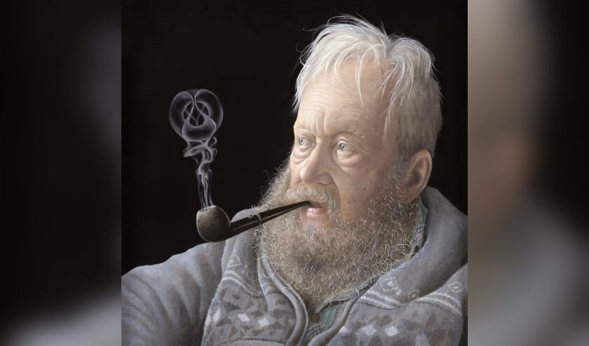 Het portret 'Opa' van schilderes Amy Verhoeff en tientallen andere portretten zijn nog te zien op www.goodlookingruurlo.nl. Foto: PR.