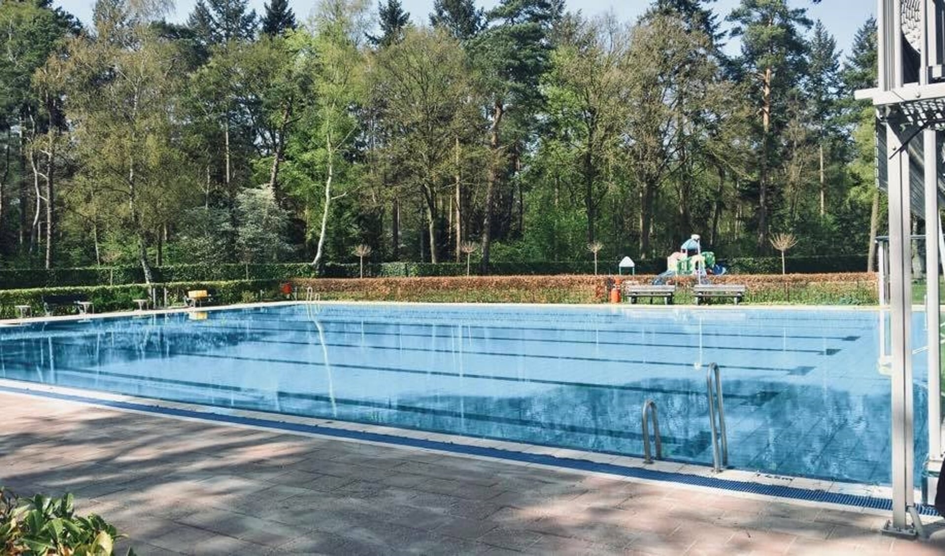 Het zwembad in het voorjaar van 2018. Foto: PR