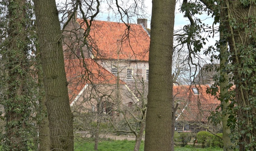 Vanaf de kasteelheuvel in Bronkhorst is het Hoge Huis te zien. Foto: Han van der Lans