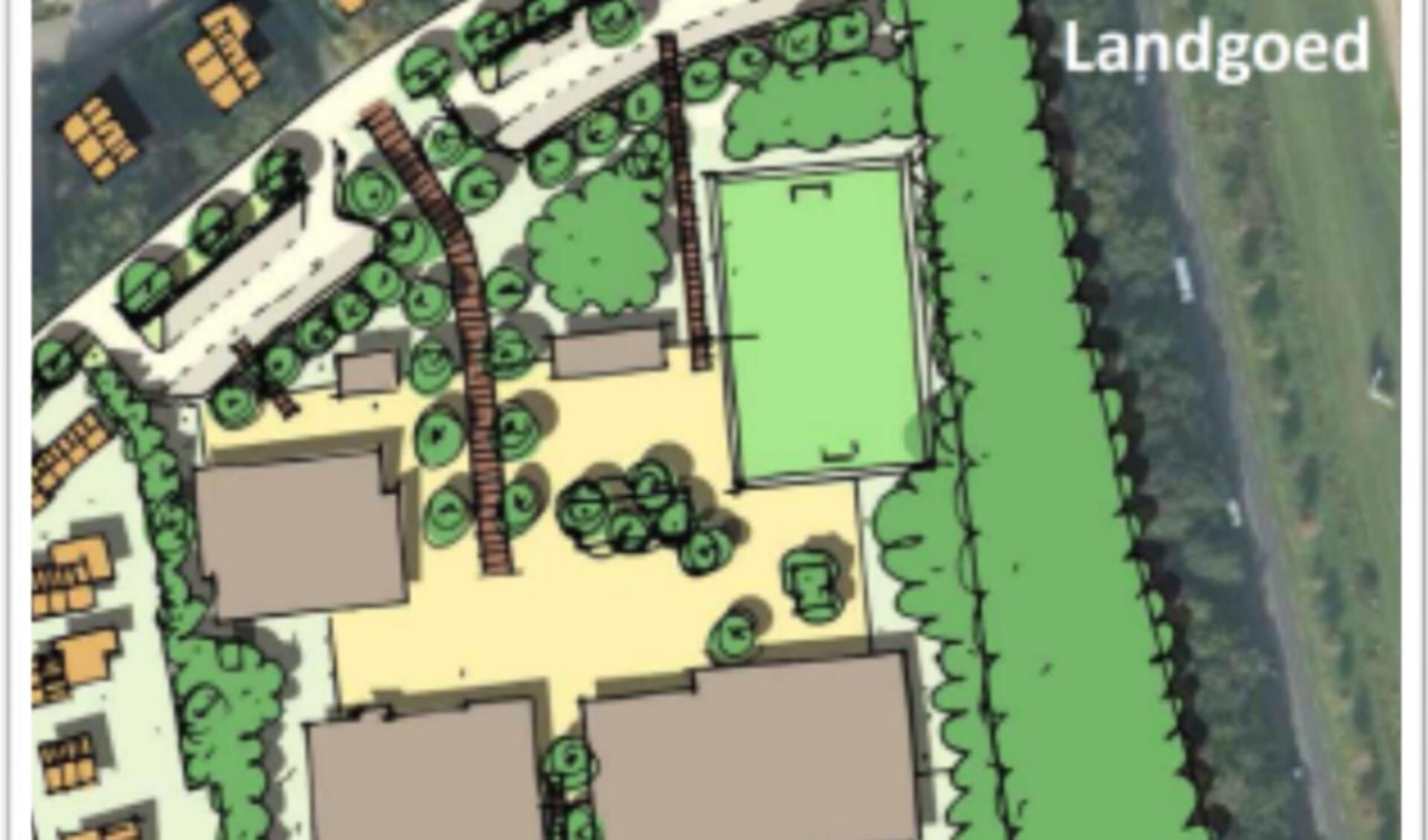 Qua inrichting gaat het nieuwe scholencomplex aan de Verwoldseweg in Laren er zo uitzien. Bron: gemeente Lochem