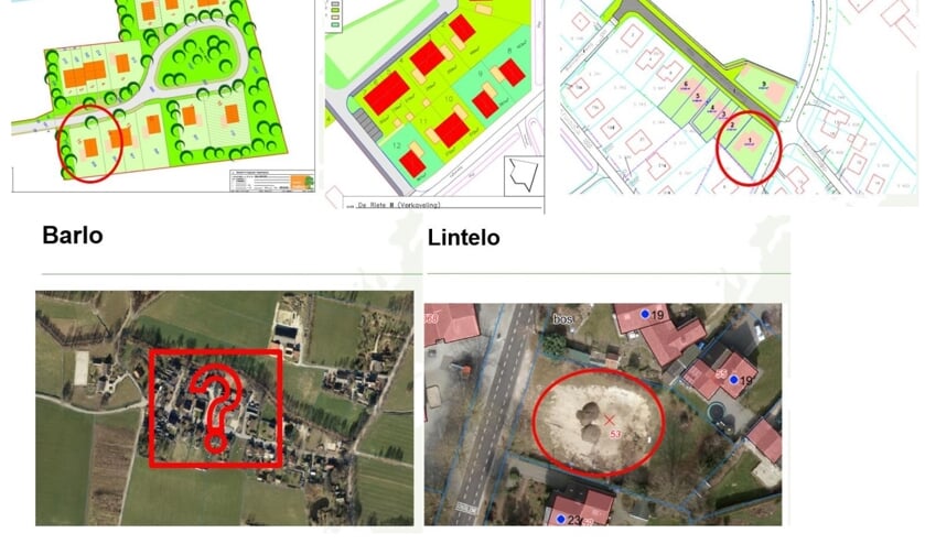 De beoogde locaties. Afbeelding: Gemeente Aalten