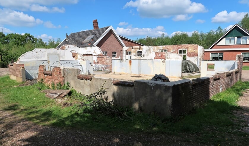 De aanblik van het grotendeels gesloopte bedrijfspand. Foto: Theo Huijskes