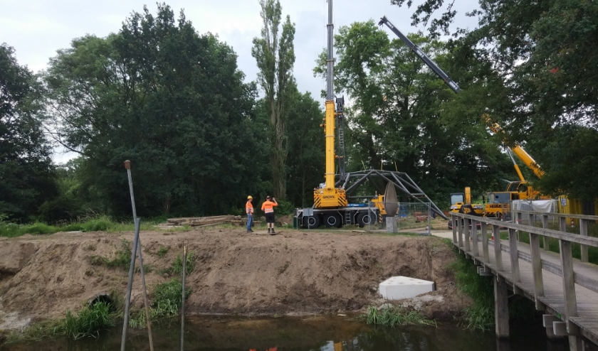 Er wordt hard gewerkt aan het Strandpaviljoen. Foto PR
