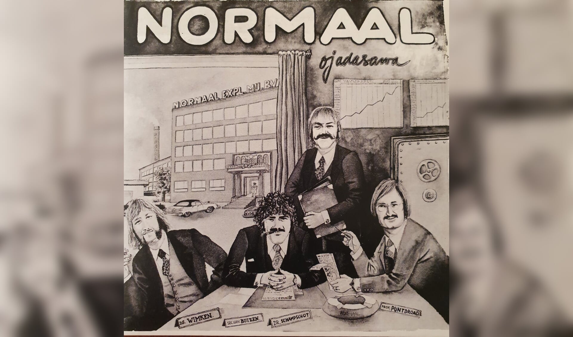 Ojadasawa? Nee hoor, er wordt nu echt gewerkt aan een nieuwe cd van Normaal in oude bezetting, met Tim Kelder voor wijlen Jan Manschot. Hier allen op de hoes van 'Ojadasawa' uit 1978.