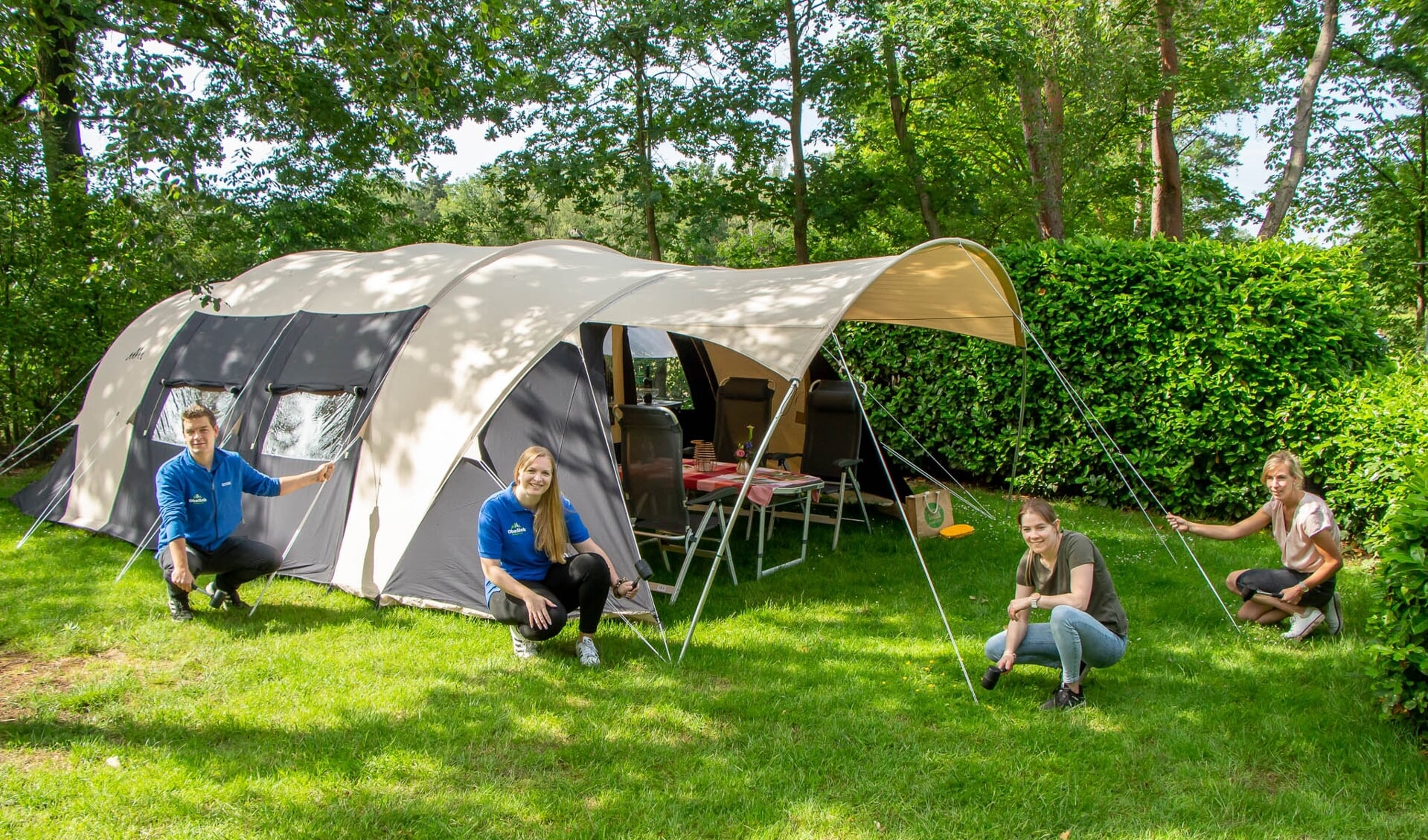 Bij het proefkamperen vinden de bezoekers een compleet ingerichte tent op een camping naar keuze. Foto: PR