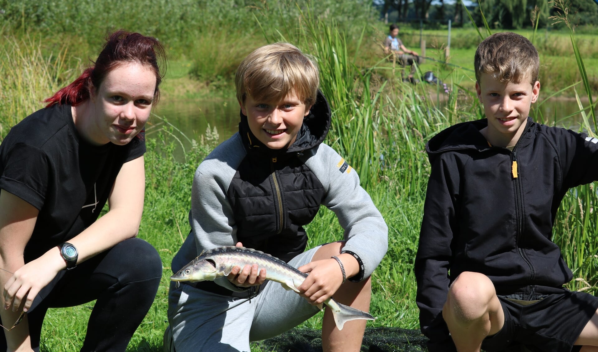 V.l.n.r. Gwendola Hietbrink (14), Tim van Wenum (12) en Gijs Keizer (11). Foto: Arjen Dieperink