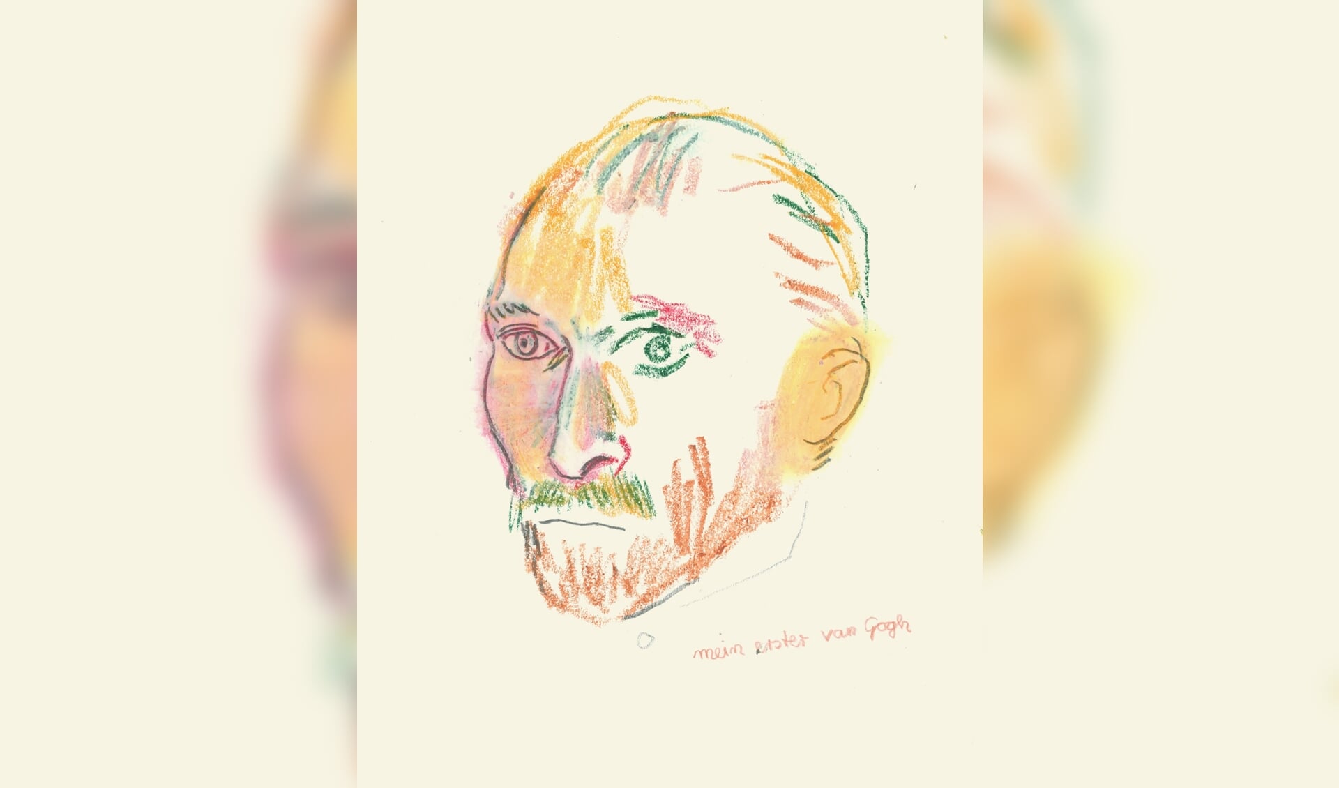 Mein erster van Gogh - 2019, gemengde techniek op papier - Jorn. B. Budesheim. Foto: PR Koppelkerk