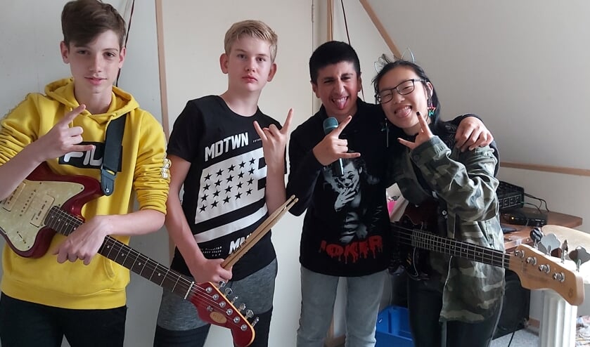 Geteizem, met van links naar rechts Bram, Stijn, Gabriel en Nuna. Foto: Waltraud Wensink