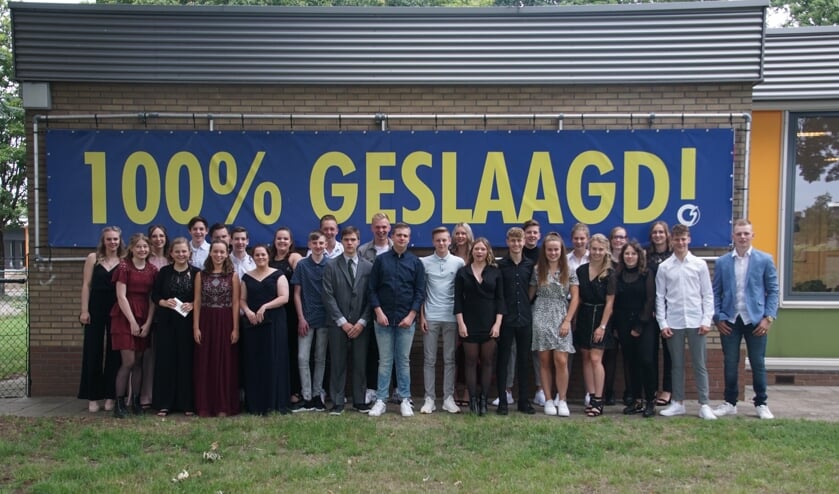 De geslaagden van Schaersvoorde Dinxperlo. Foto: Frank Vinkenvleugel