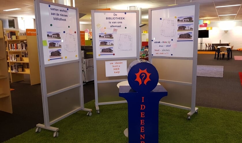 De tekeningen van de nieuwe bie hangen in de bibliotheek aan de Hogestraat. Foto: PR