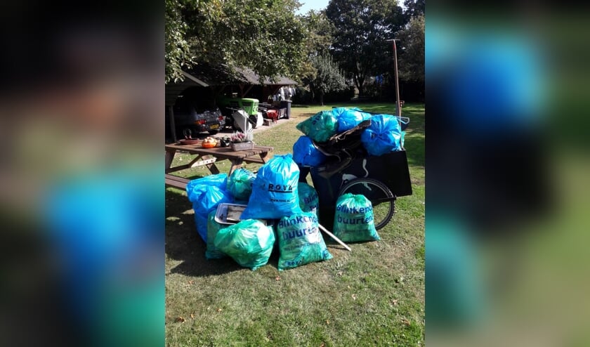 De 'oogst' aan zwerfvuil was groot. Foto: PR
