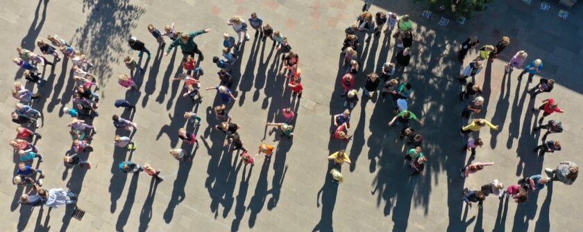 De kinderen van School Noord tijdens de challenge. Foto: PR
