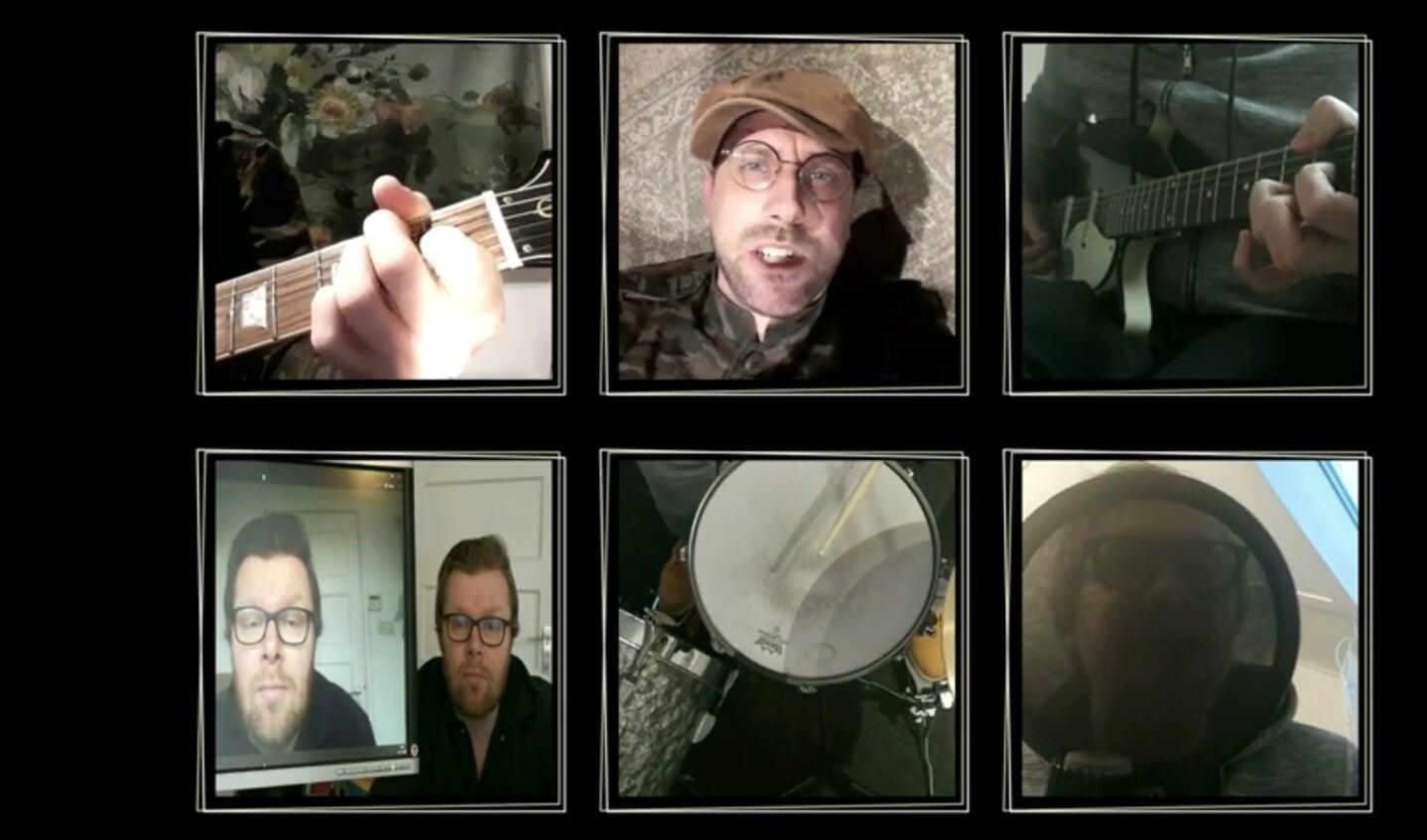 Screenshot uit een videoclip van Four Eyed Faces