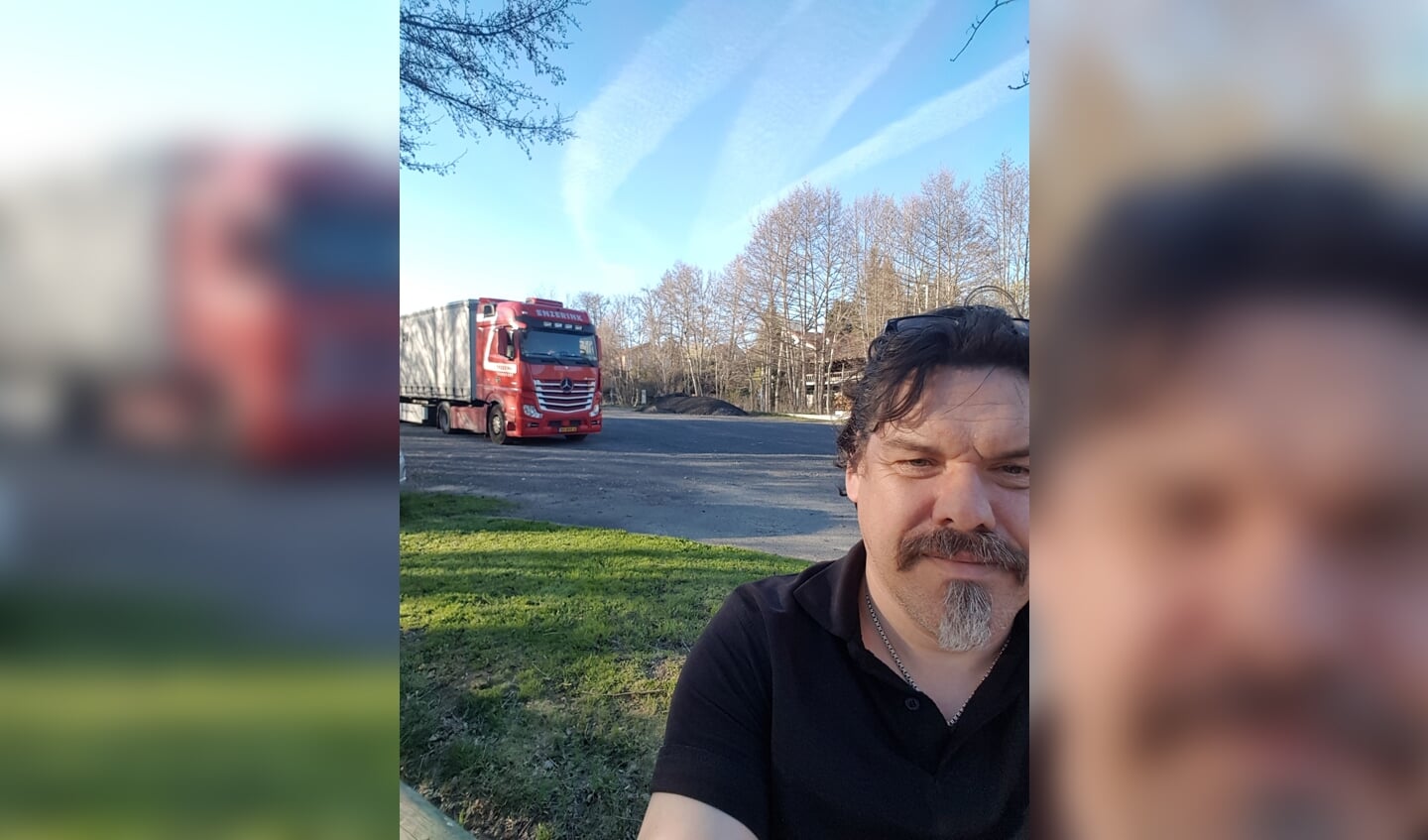 Henri Toonk met zijn vrachtwagen in de buurt van Ardèche. Eigen foto