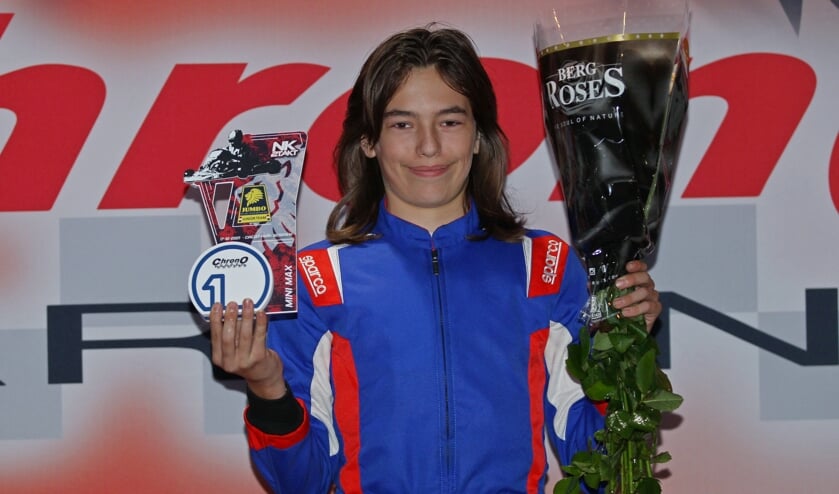 Racetalent Kevin Navis pakt eertse zege bij NK karting. Foto: Bas Kaligis/RaceXpress.nl