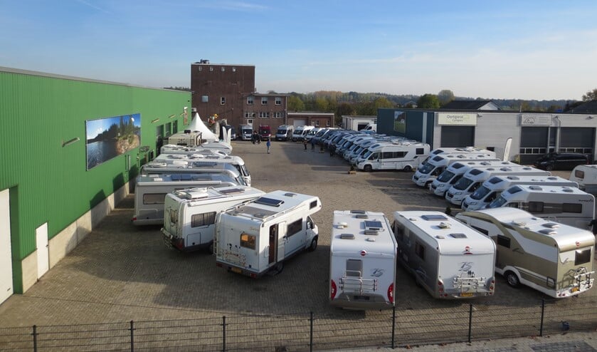 <p>Het terrein van Oortgiese campers in Baak. Foto: PR</p>