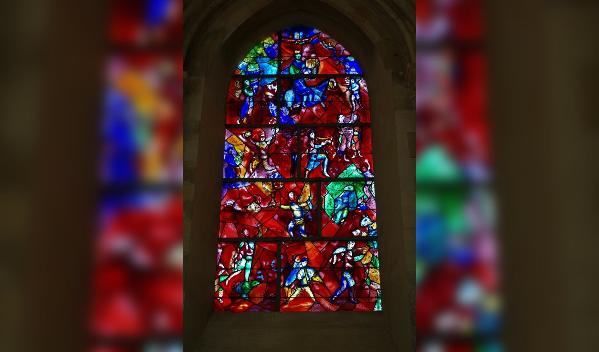 Glas-in-lood raam van Chagall. Foto: pixabay