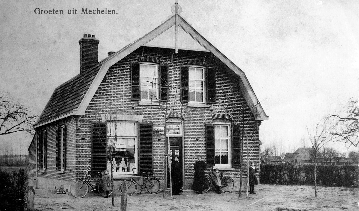 De verdwenen kruidenierswinkel van Tempels aan de Zwanenburgseweg in Megchelen zonder G. Foto: OVGG