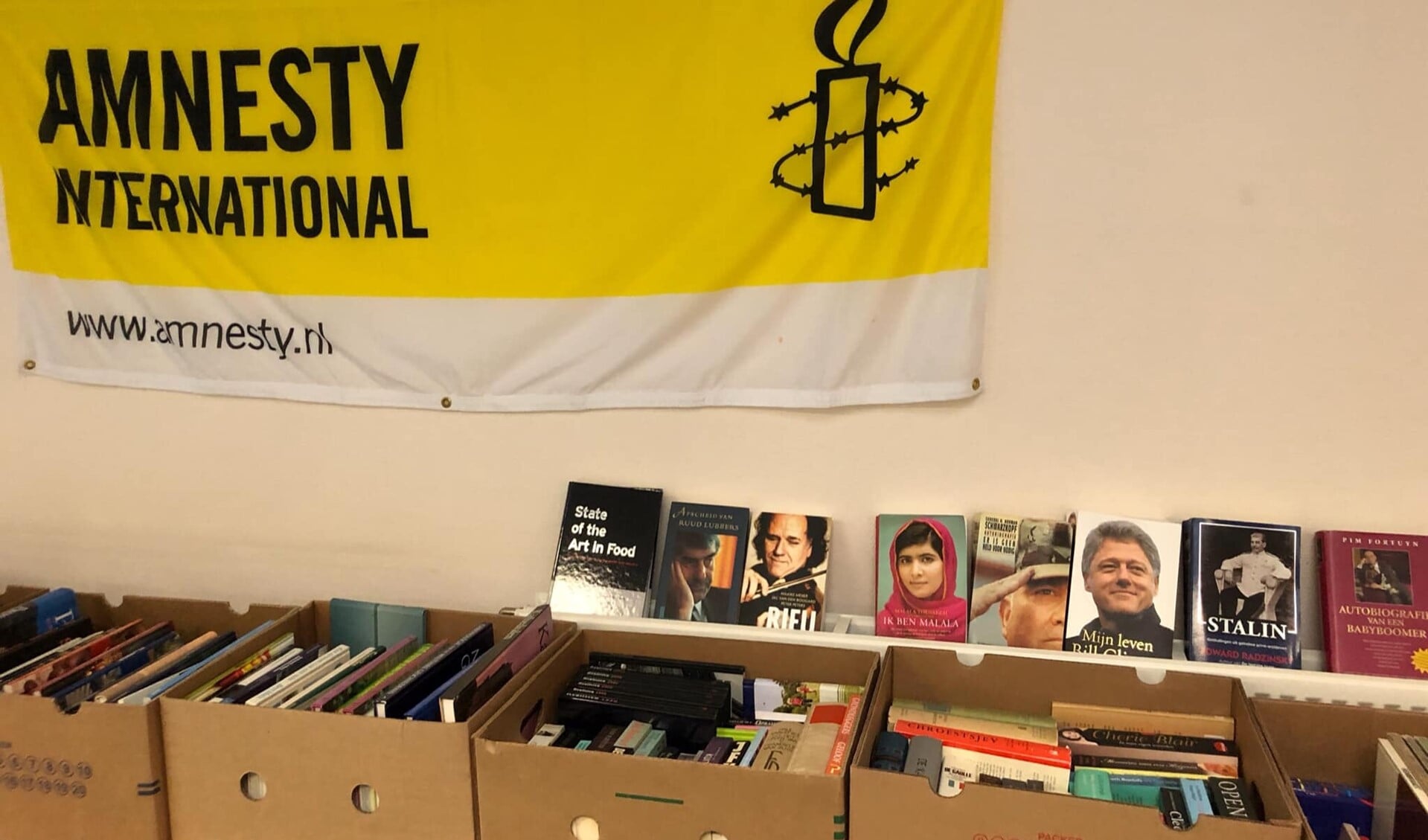 Amnesty boekenmarkt.