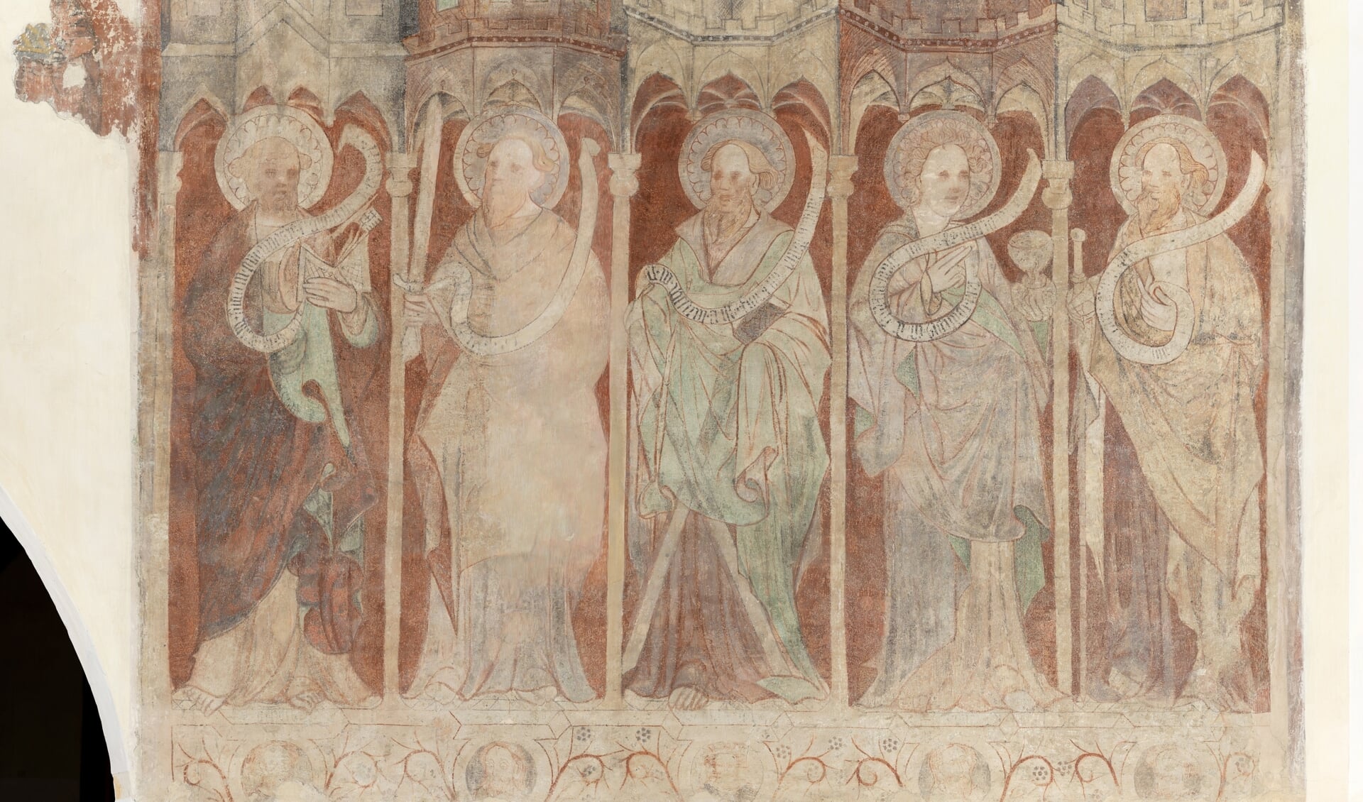 Muurschilderingen in de Hengelose Remigiuskerk zijn het Vijftigste Sleutelwerk van Gelderland. Foto: Hans Wijninga