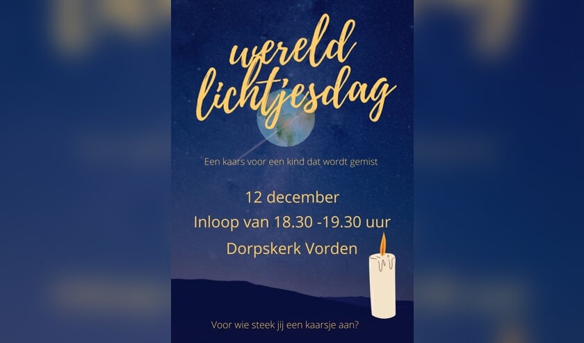 <p>In Vorden is het voor het eerst dat er een Wereldlichtjesdag wordt gehouden. Foto: PR</p>
