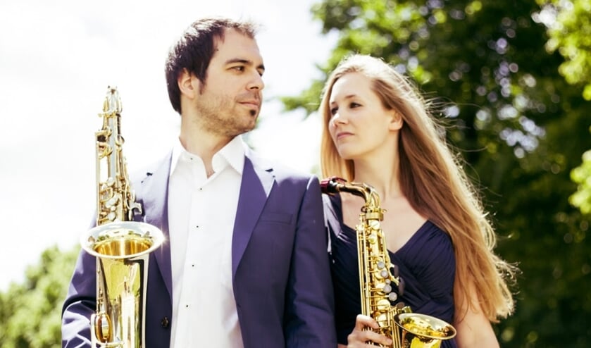 <p>Noota Saxofoon Duo. Foto: Maan Limburg</p>