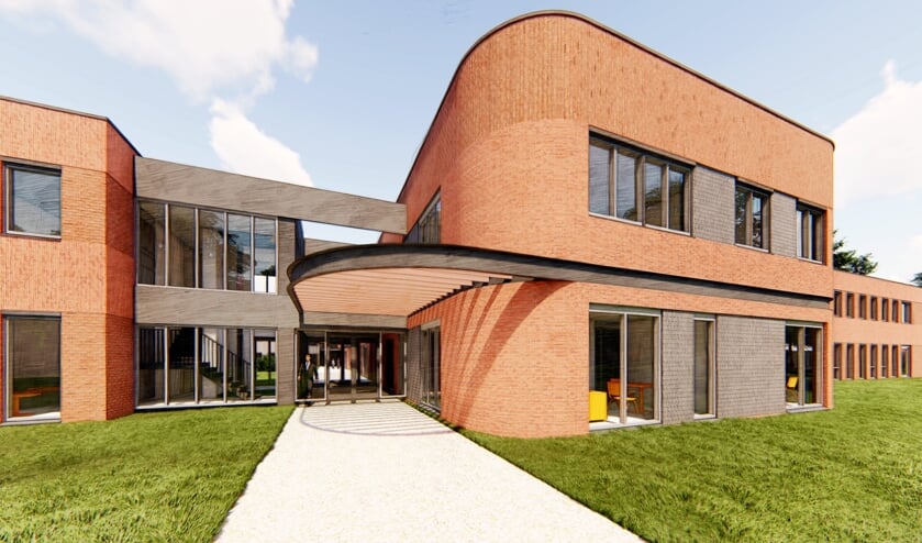<p>Impressie van de nieuwe entree. Bron: IAA-architecten</p>