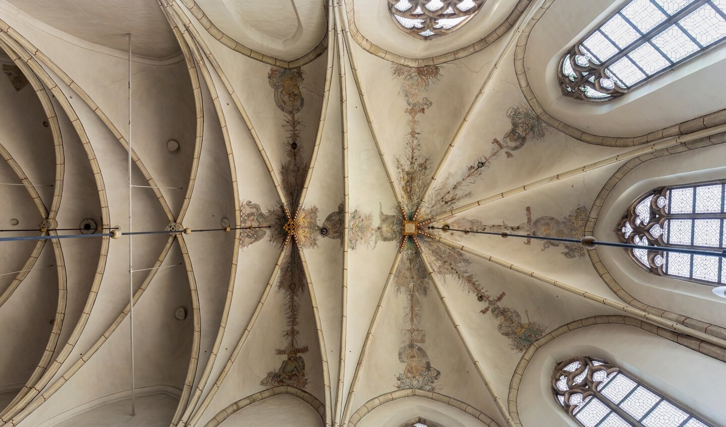 Het gewelfde plafond van de Oude Helenakerk. Foto: Chris Booms