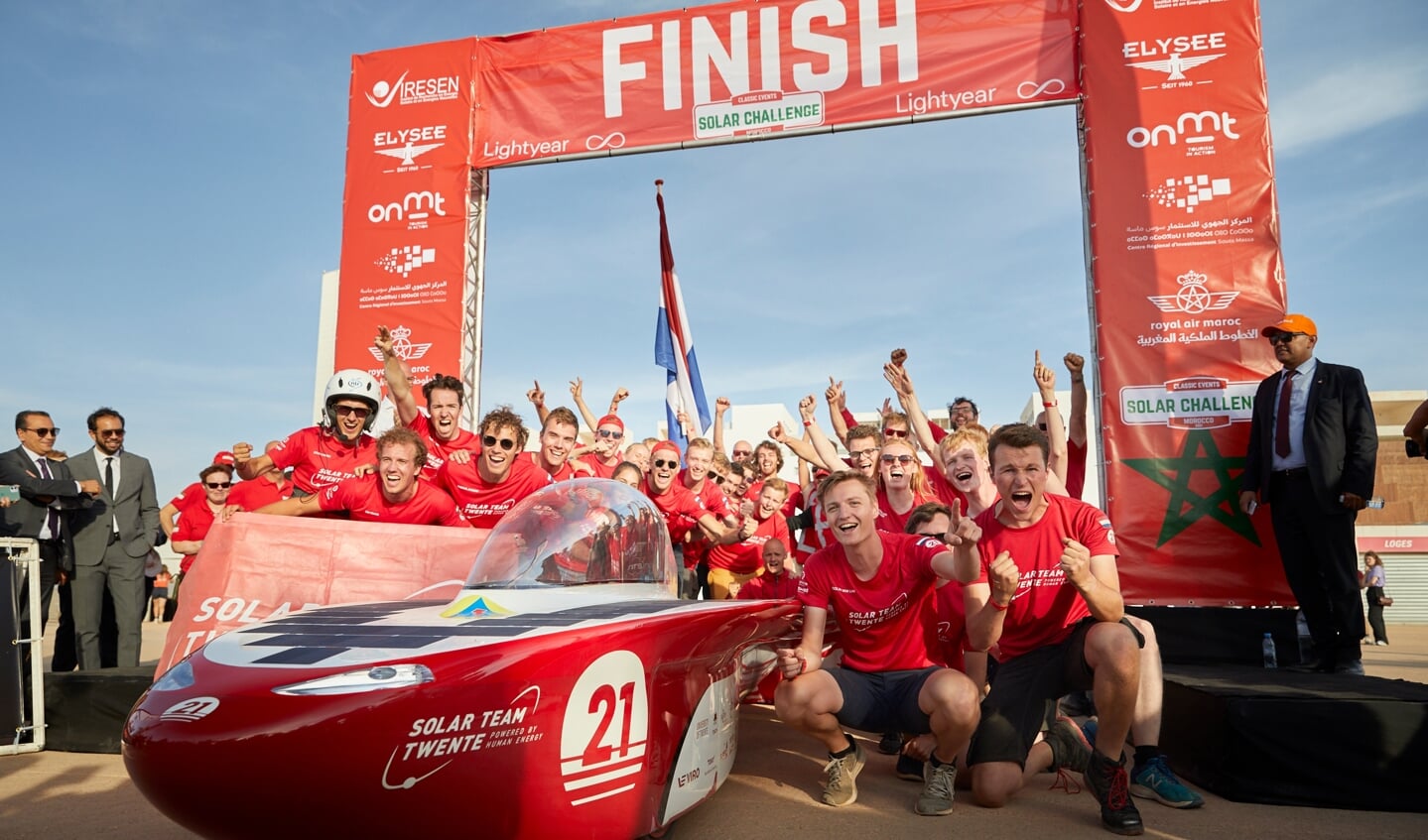 Het team bij de finish. Foto: Jerome Wassenaar