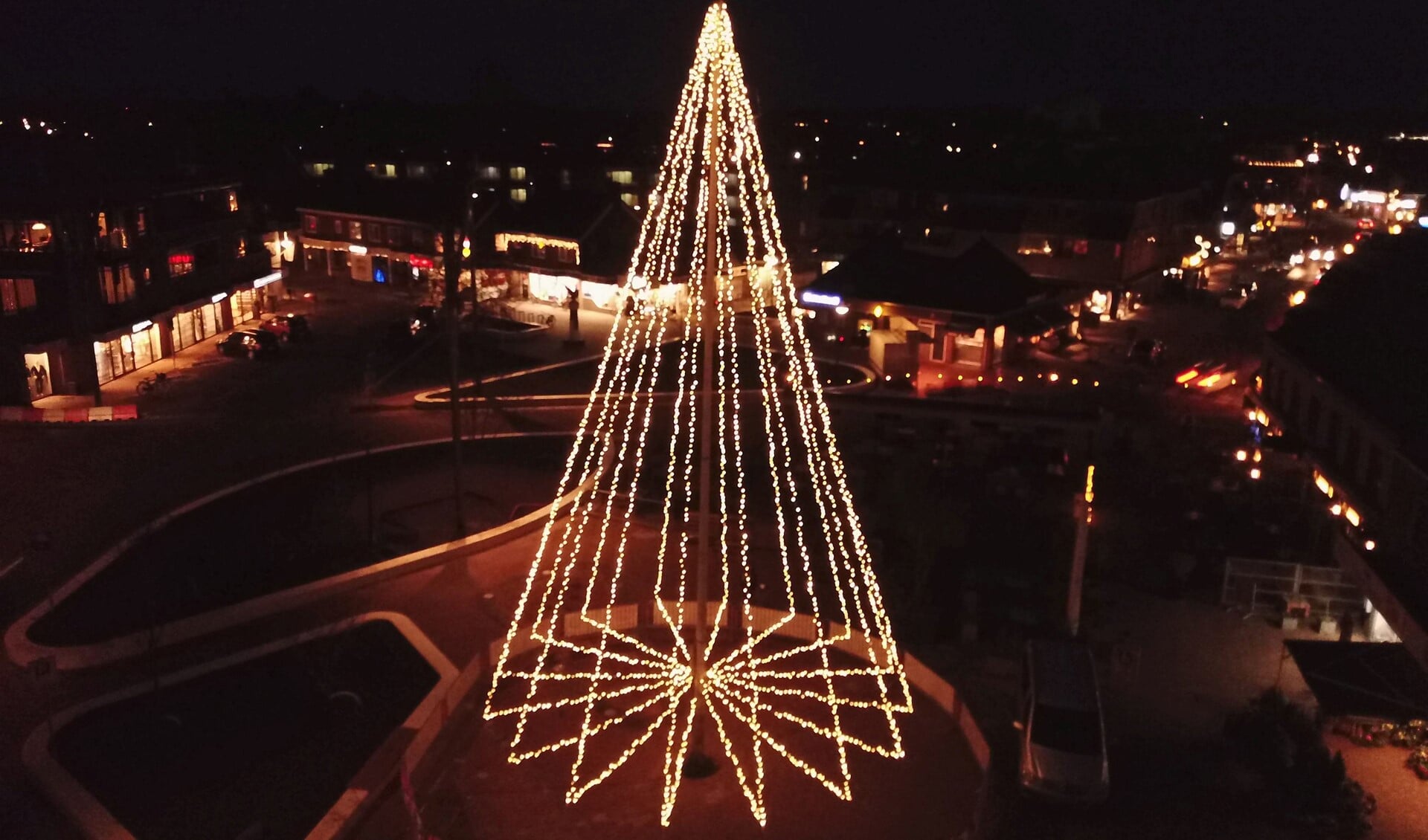 Kerstboom van bovenaf. Foto: Rudy Staring