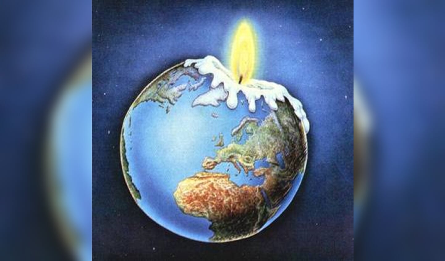 De aarde als brandende kaars. Foto: PR