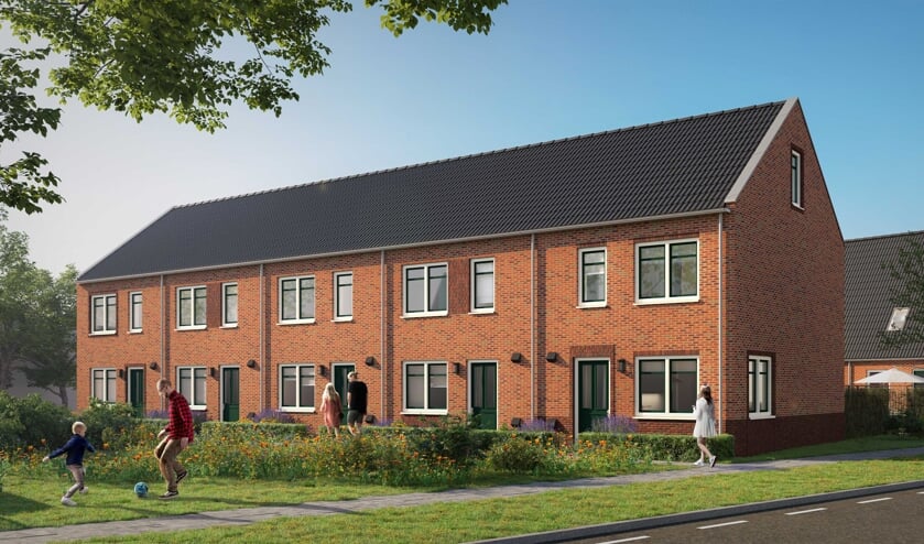 <p>Een artist impression van de woningen met drie slaapkamers. Afbeelding: De Woonplaats</p>