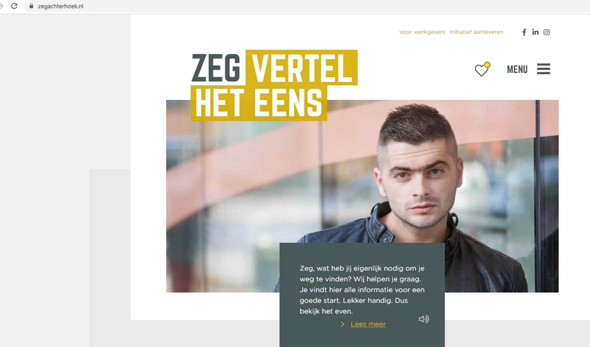 Zo ziet de homepage van ZEG Achterhoek eruit. Afbeelding: Achterhoek Nieuws