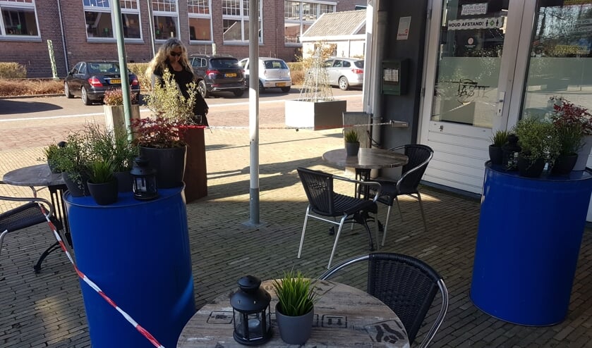Het met lint afgezette terras van Taste. Foto: Mark Ebbers