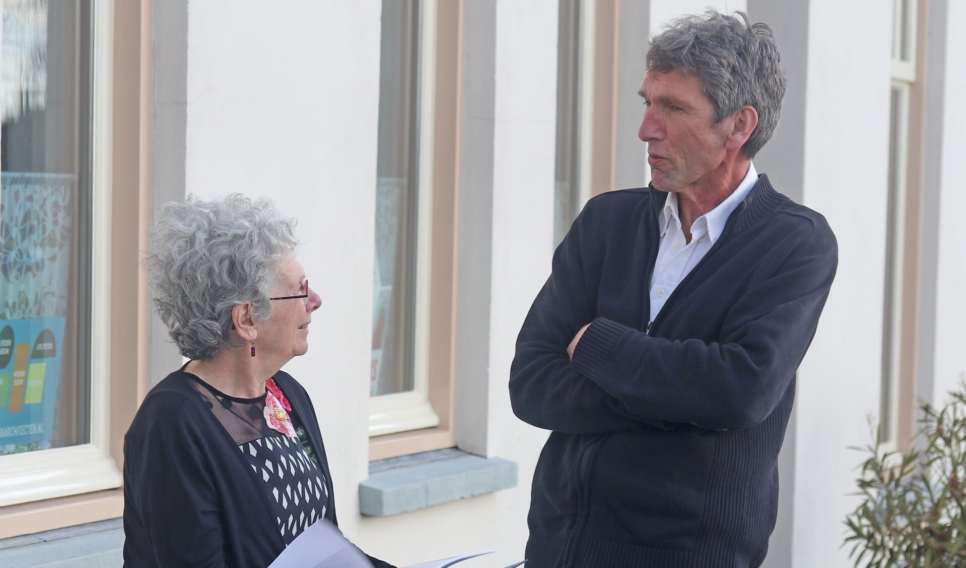 Manja Pach en Peter Kooij in gesprek over het nieuwe boek. Foto: Sander Grootendorst