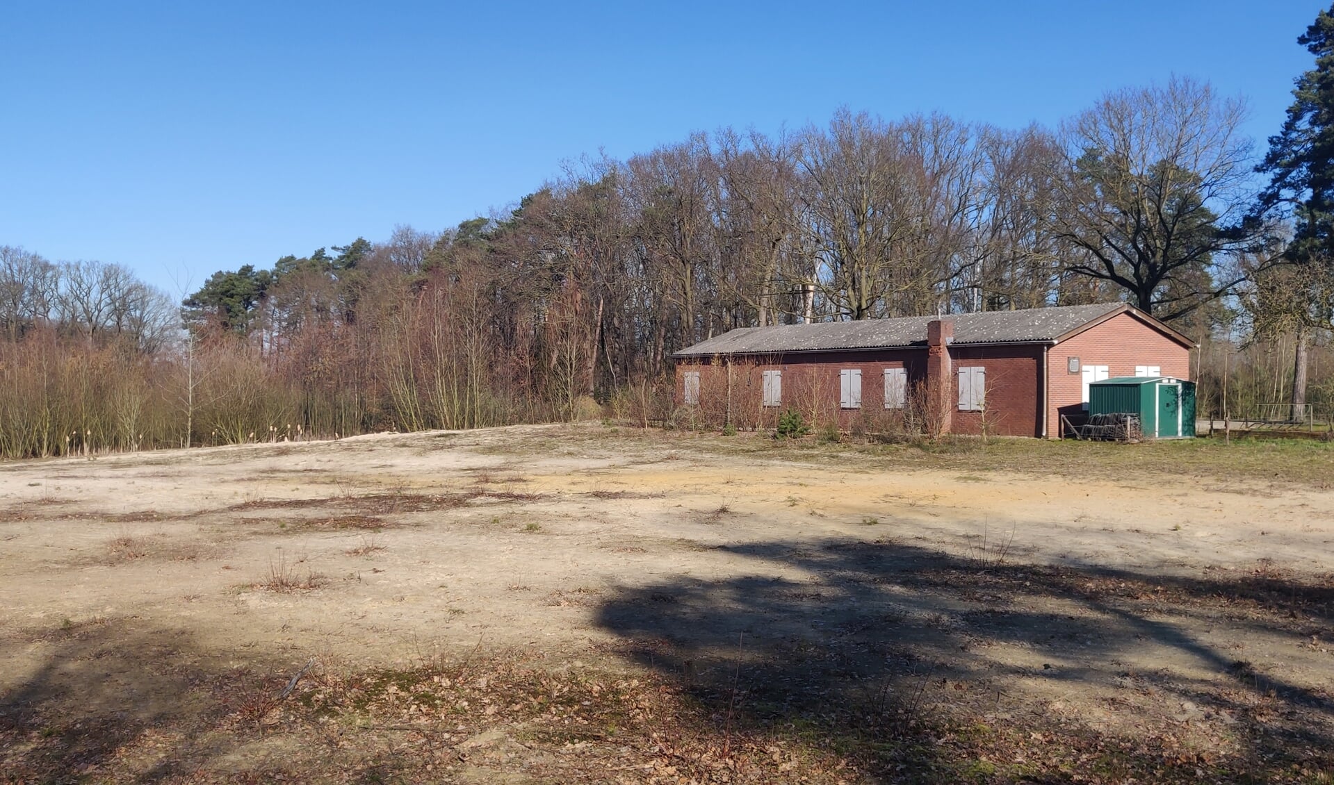 Het clubgebouw van schietvereniging Kerkloo aan de Ramsbeek. Foto: Rob Stevens. 