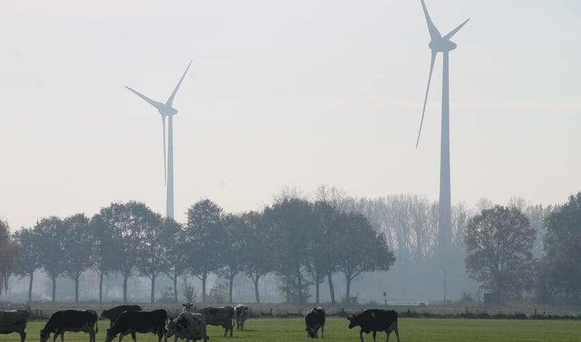 <p>Een aantal molens van park Hagewind. De gemeente Aalten wil de molens vervangen door molens die dubbel zo hoog zijn. Foto: Annekée Cuppers/archief Achterhoek Nieuws</p>