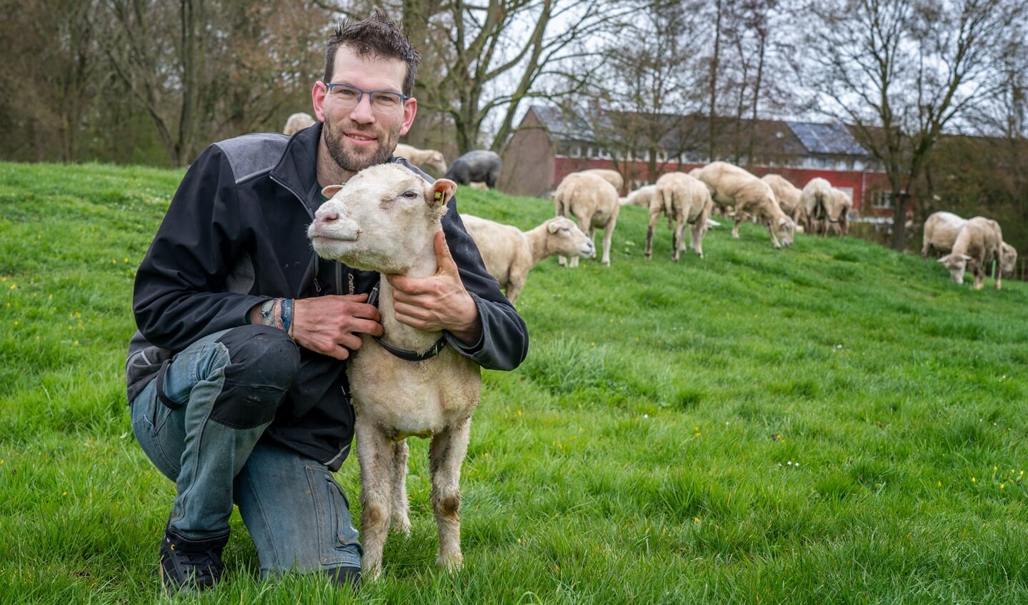 De schaapsherder met de schapen. Foto: Jolanda van Velzen 
