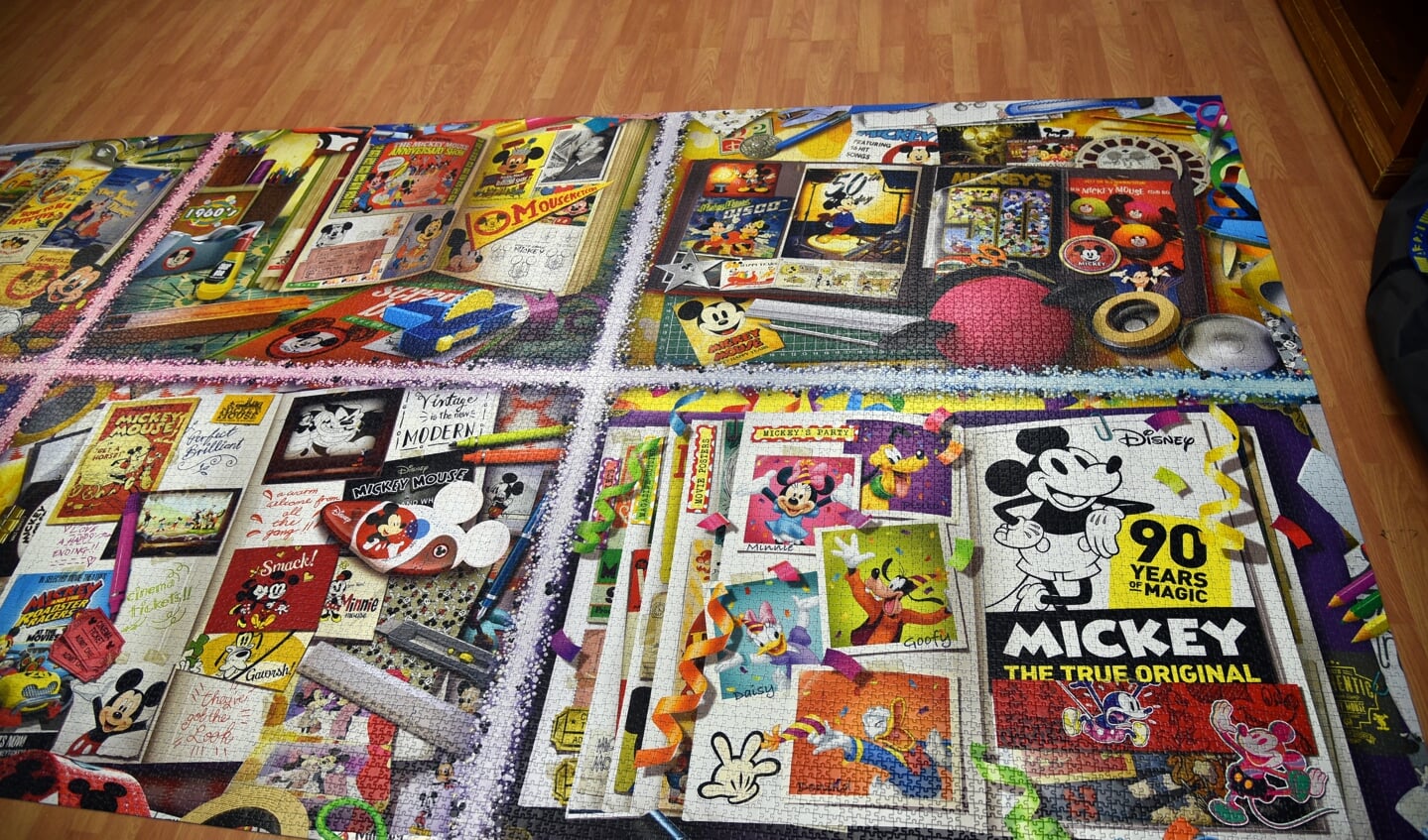 Detail van de puzzel ‘Mickeys 90ste verjaardag’ . Foto: Arno Wolsink