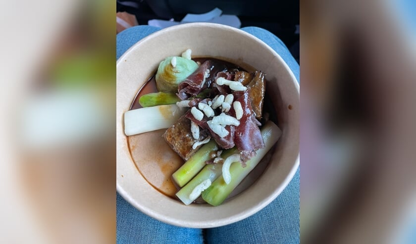 Een proeverij van zes gangen wordt geserveerd bij foodstops onderweg. Foto: PR