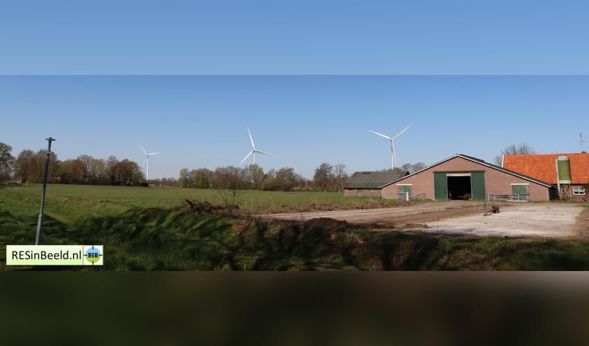 <p>Windturbines, ingetekend in het Achterhoekse coulisselandschap. Foto: PR </p>