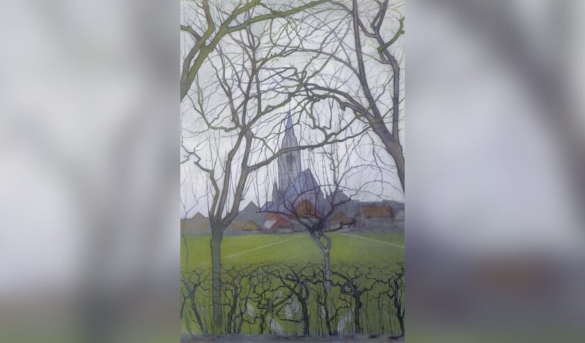 Wandelaars komen lang plekken war Mondriaan woonde en werkte. Foto: PR