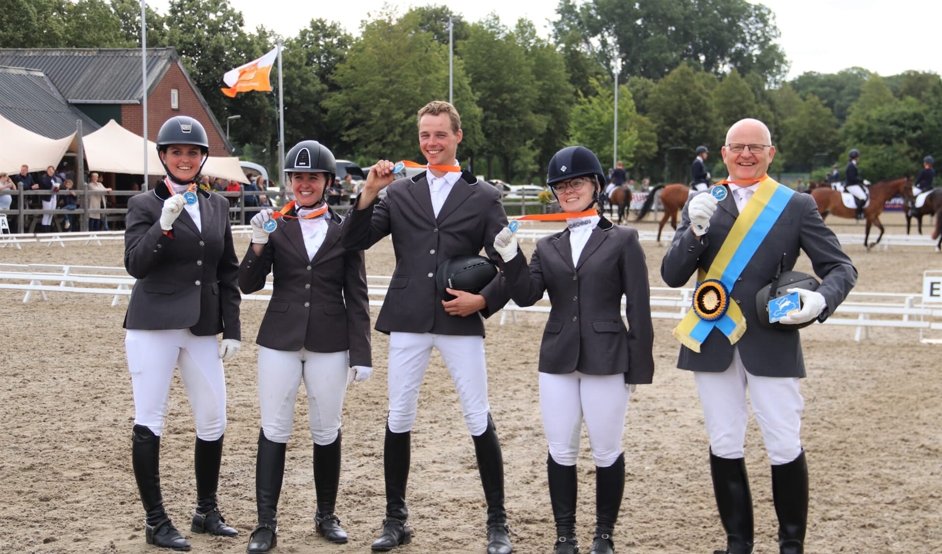 Het winnende viertal van de Pasruiters, onder leiding van Anton Hermelink. Foto: Herman Kettering