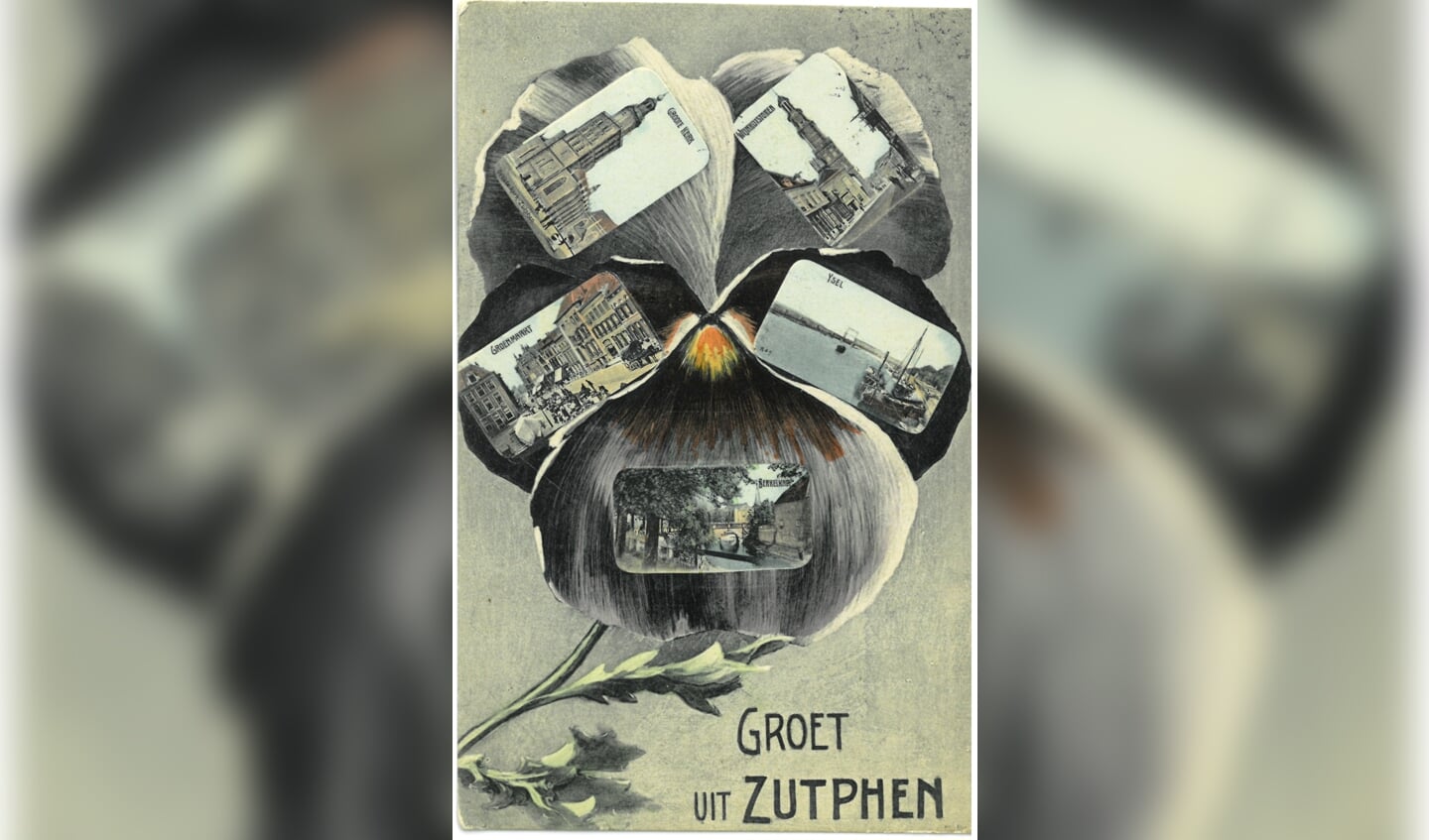 Een oude ansichtkaart van Zutphen. Foto: PR