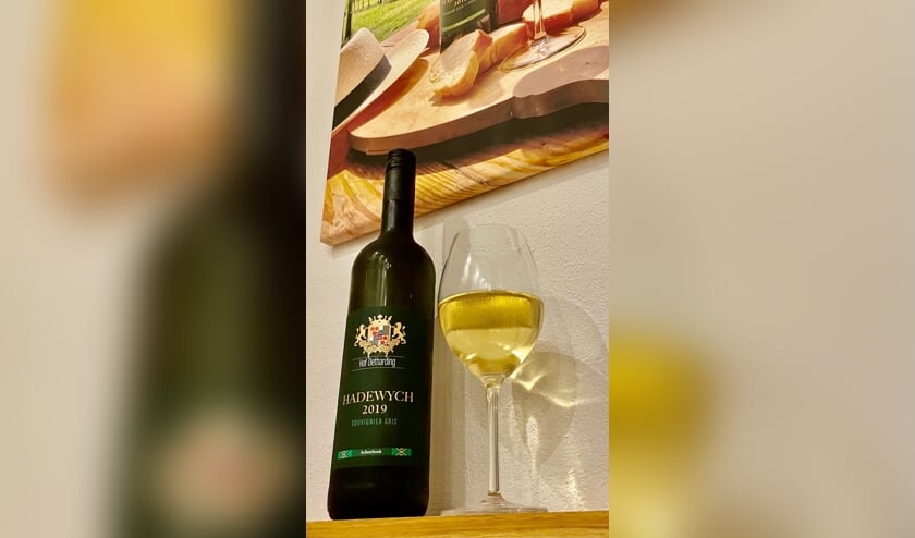 <p>De Hadewych 2019, de beste witte wijn van 2021. Eigen foto</p>