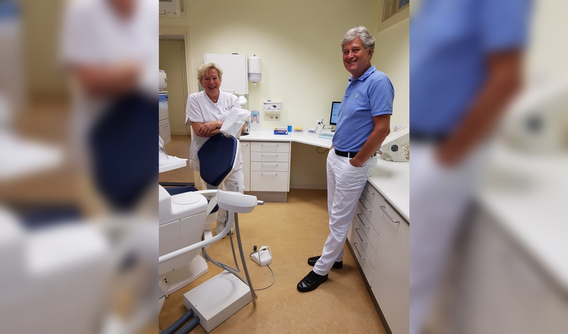 Hengeveld en Anja Tetelepta al veertig jaar een hecht team in de tandartspraktijk. Foto: PR