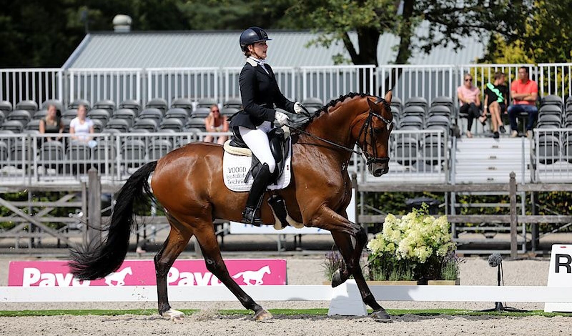 Dressuurruiter Najama Voogd met Kunz in actie in Westervoort. Foto: Melanie Brevink-van Dijk