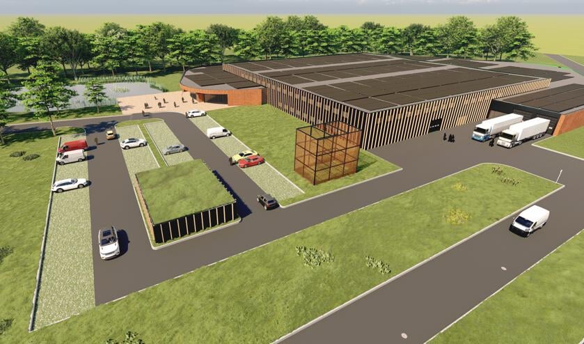 Impressie van de nieuwbouw met een bouwoppervlakte van 12.000 m². Afbeelding: PR